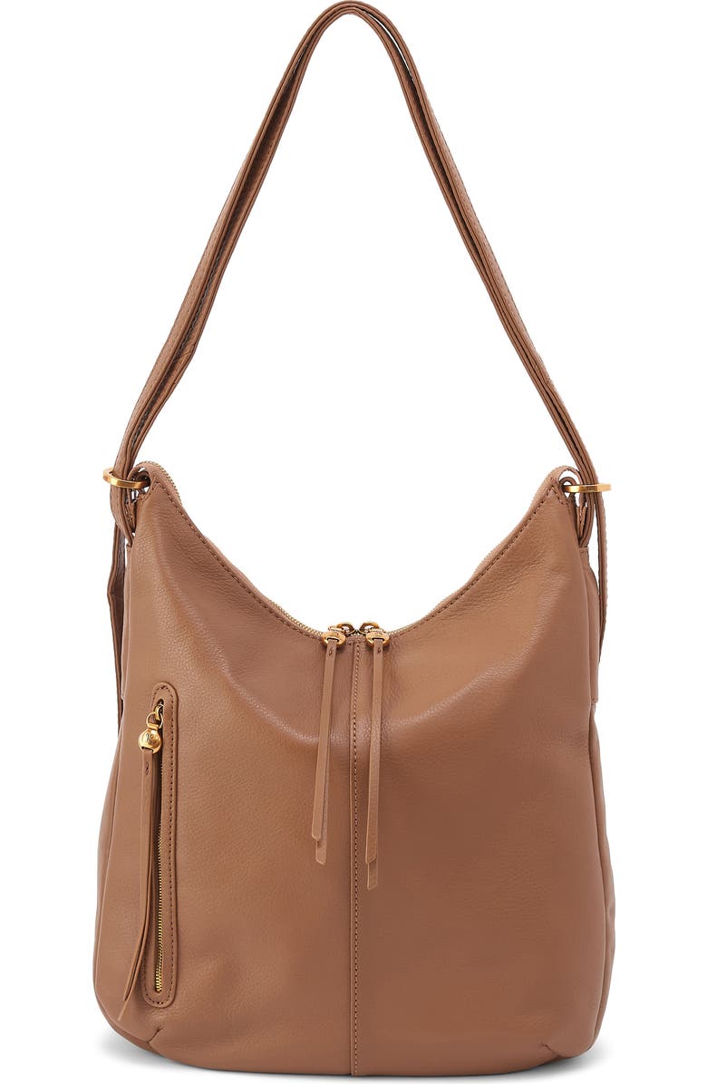 HOBO Merrin Leather Convertible Backpack, Alternate, color, Timber Brown