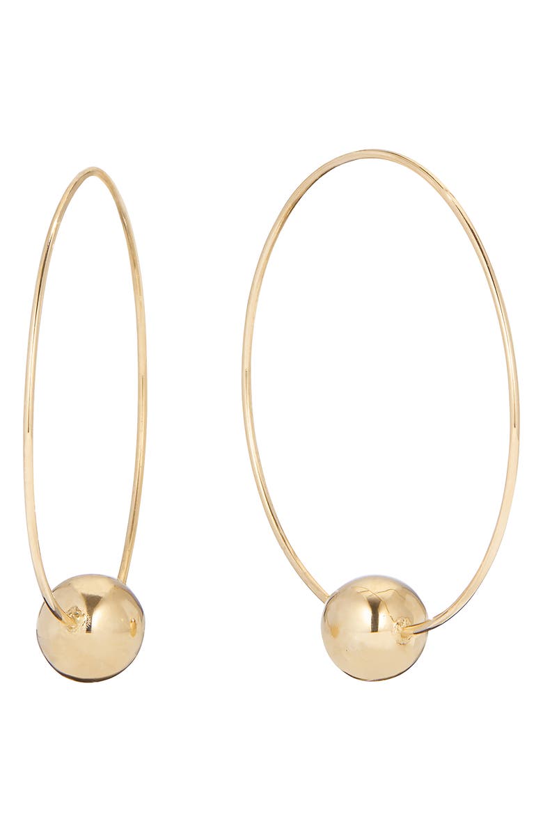 LANA Jewelry Hollow Ball Endless Hoop Earrings, Main, color, 