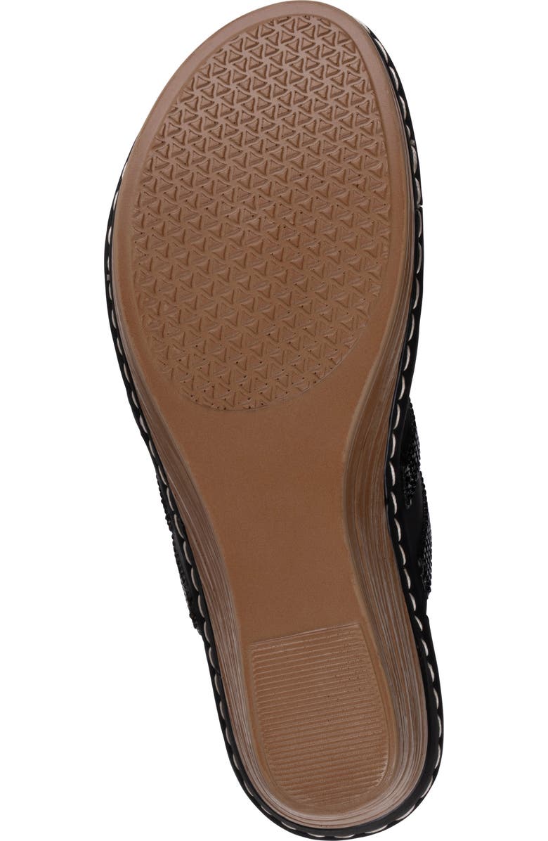 GOOD CHOICE NEW YORK Brazen Wedge Sandal, Alternate, color, Black