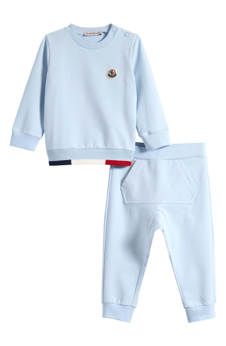 Moncler Kids' Logo Patch Sweatshirt & Joggers Set, Main, color, 