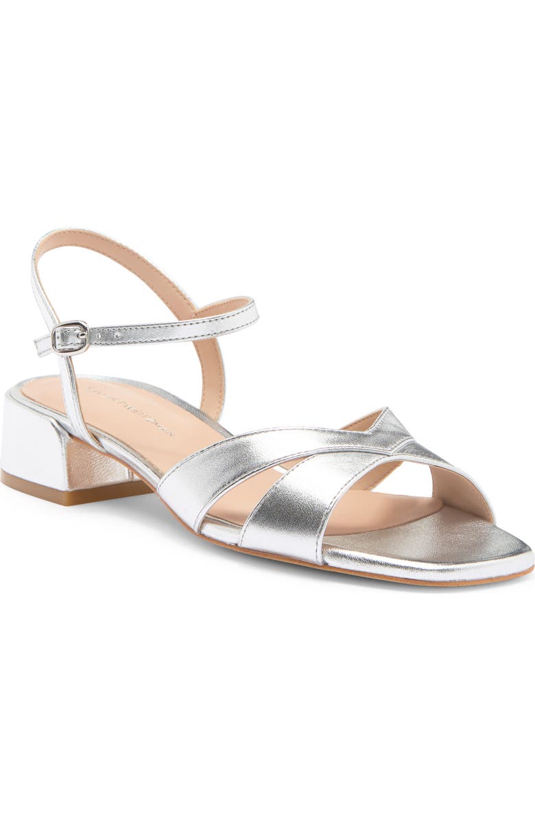 Stuart Weitzman Miami Block Heel Sandal, Main, color, Silver