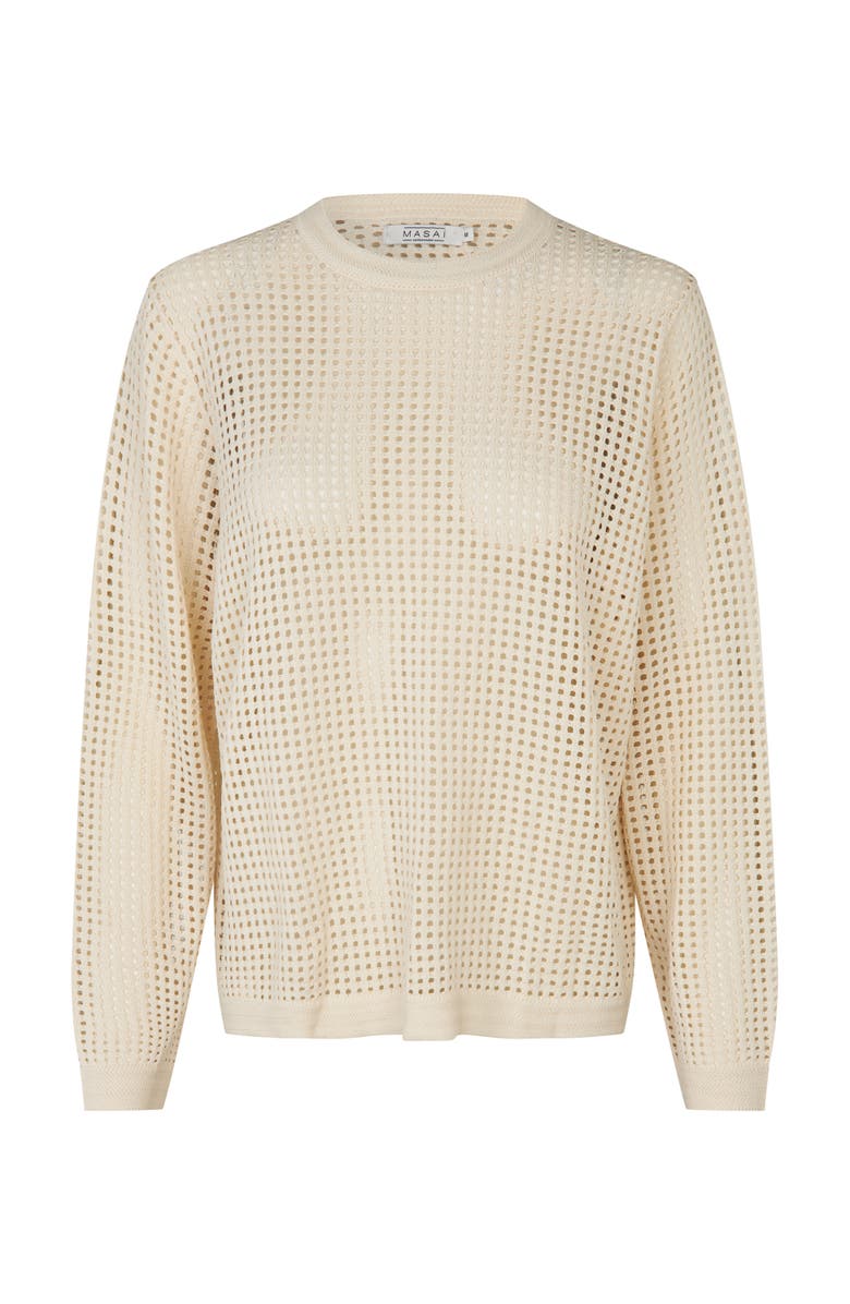 Masai Copenhagen MaForavine Open Knit Sweater, Alternate, color, Whitecap