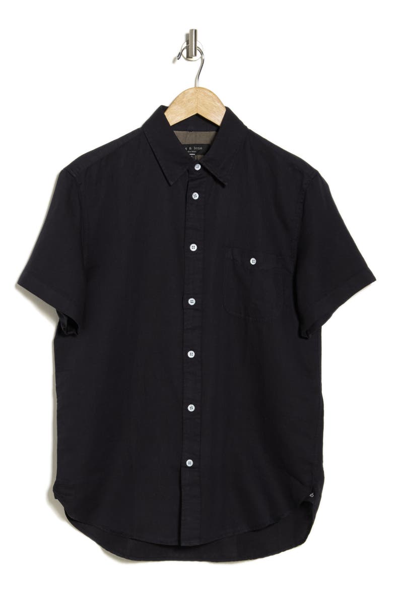 rag & bone Short Sleeve Shirt, Alternate, color, 