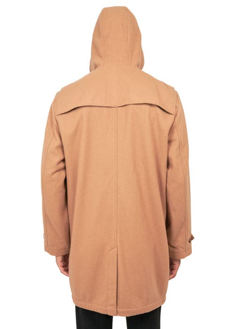 Construct Solid Wool Toggle Coat In Khaki