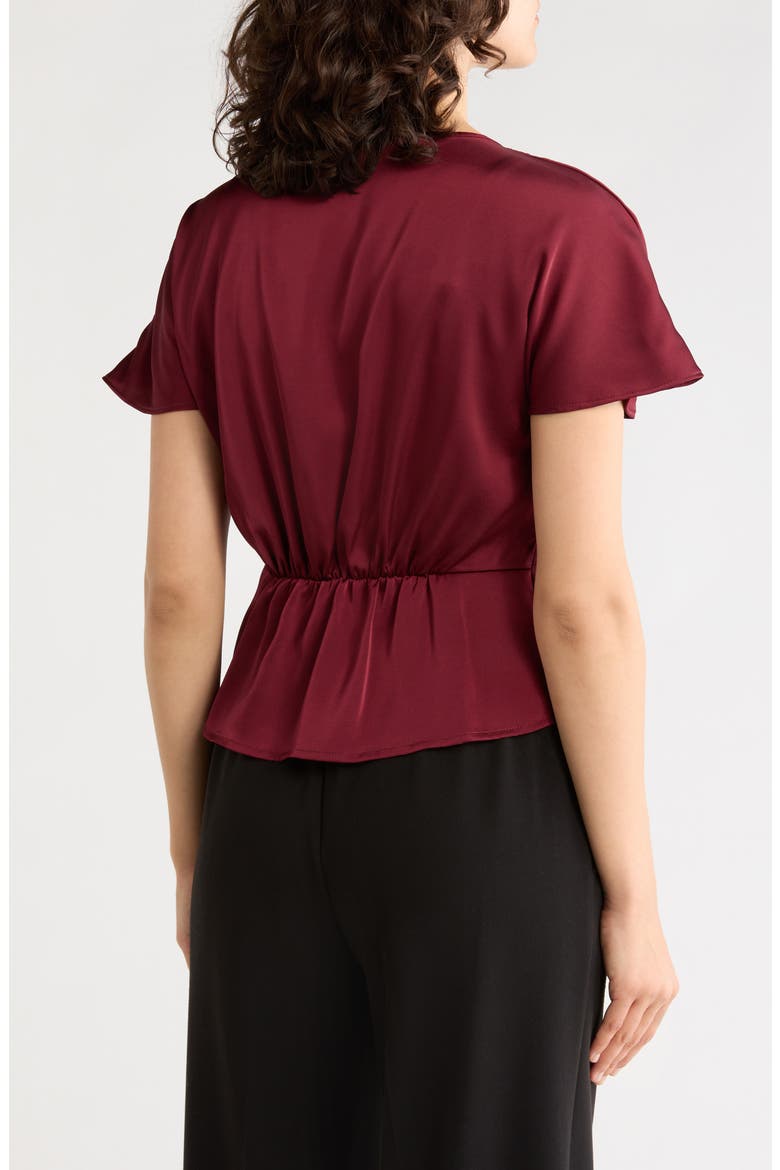 Keyhole Woven Top, Alternate, color, CRISP MERLOT
