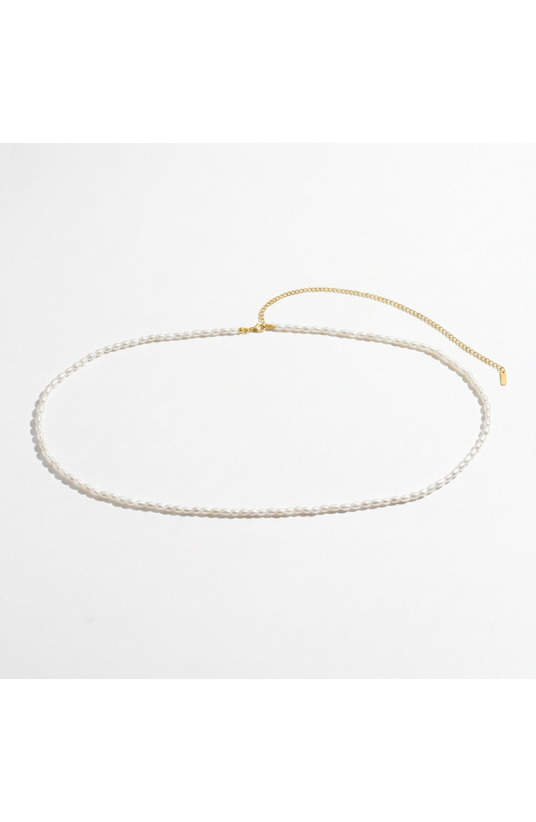 Bliss Diamond Scorpios Belly Chain 25-32" Adjustable length with 5mm Freshwater Pearls, Main, color, 18K Yellow Gold