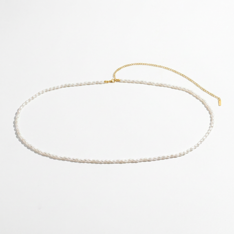 Scorpios Belly Chain 25-32" Adjustable length with 5mm Freshwater Pearls