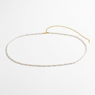 Bliss Diamond Scorpios Belly Chain 25-32" Adjustable length with 5mm Freshwater Pearls