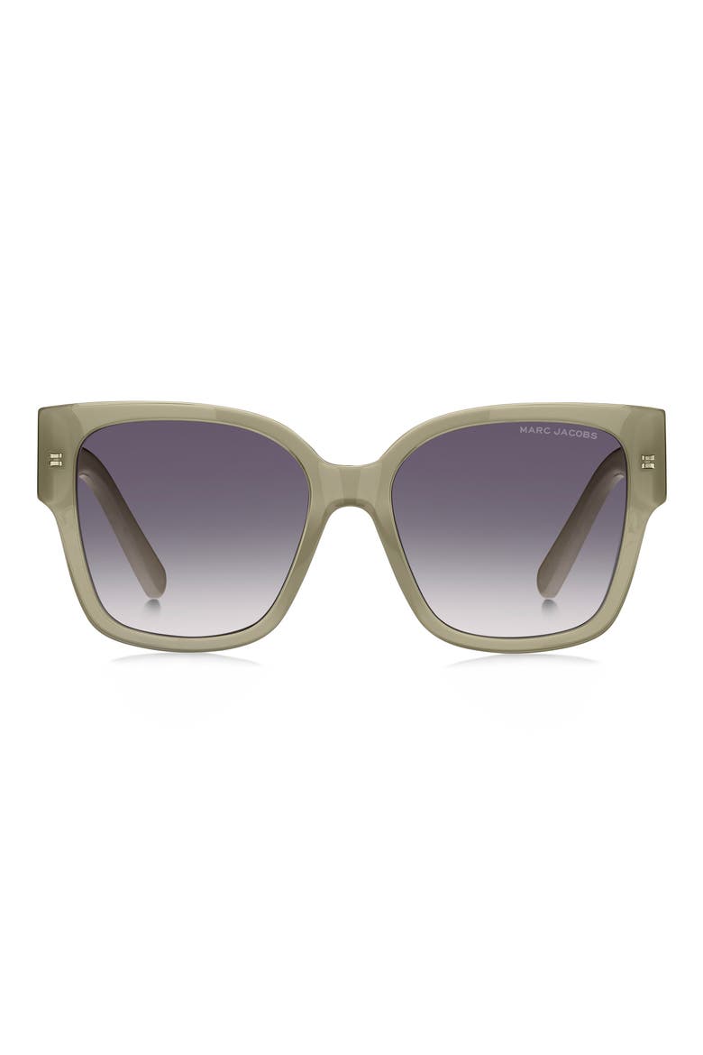 54mm Square Sunglasses, Main, color, SAGE/ GREY SHADED
