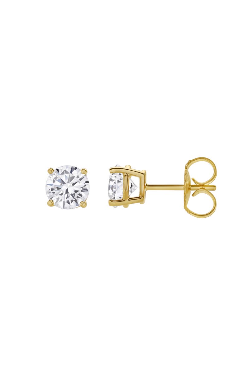 LuvMyJewelry Valeria 2 Ct TW Lab Grown Round Diamond Studs 14K Gold Earrings, Main, color, 14K Yellow Gold