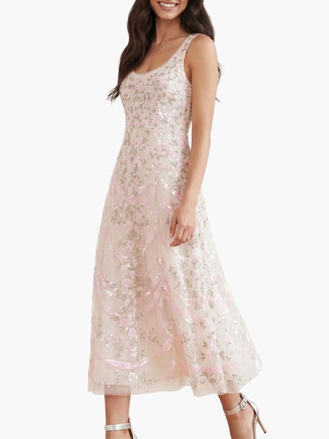 Ribbon Heart Scoop Neck Dress