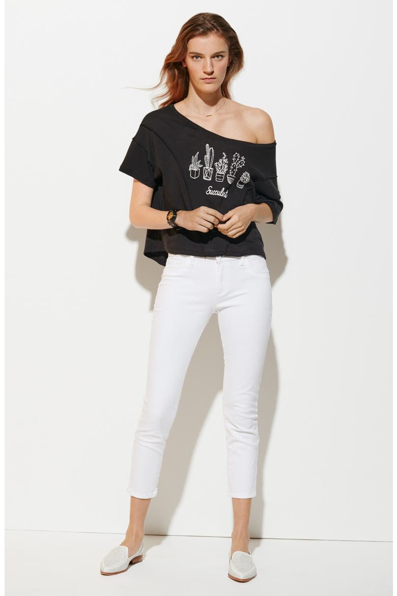 'Florence' Instasculpt Crop Skinny Jeans, Alternate, color, PORCELAIN