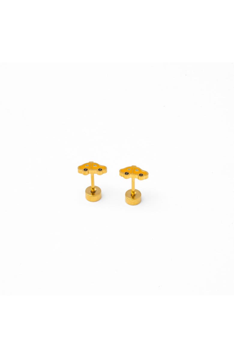 Pip Pop Taxi Stud Earrings, Alternate, color, Yellow