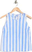 Renee C Striped Cotton Sleeveless Top
