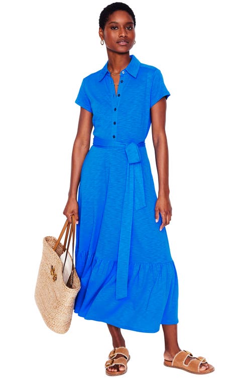Shop Boden Cressida Slub Jersey Dress In Blue