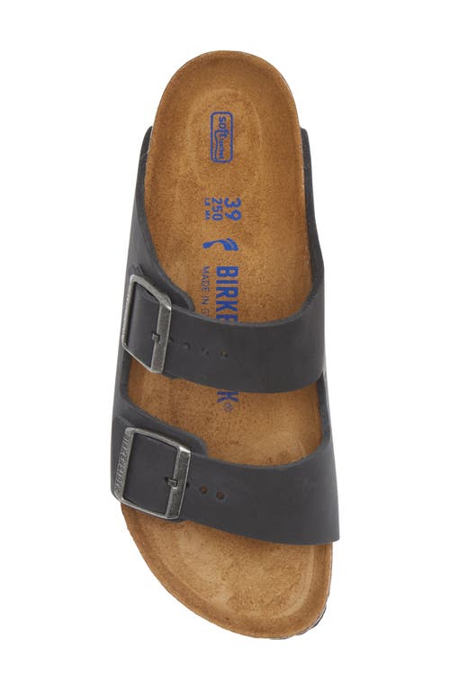 Shop Birkenstock Arizona Soft Footbed Slide Sandal In Black/black