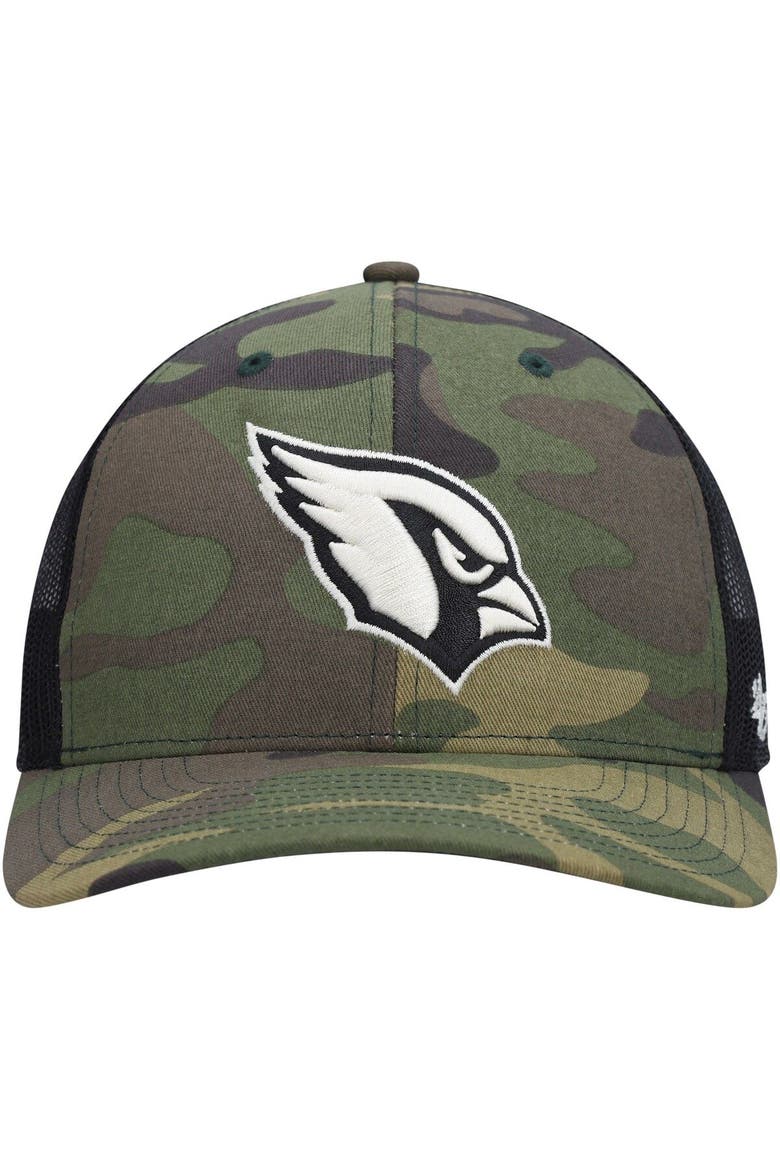 Men's '47 Camo/Black Arizona Cardinals Trucker Adjustable Hat, Alternate, color, Camo
