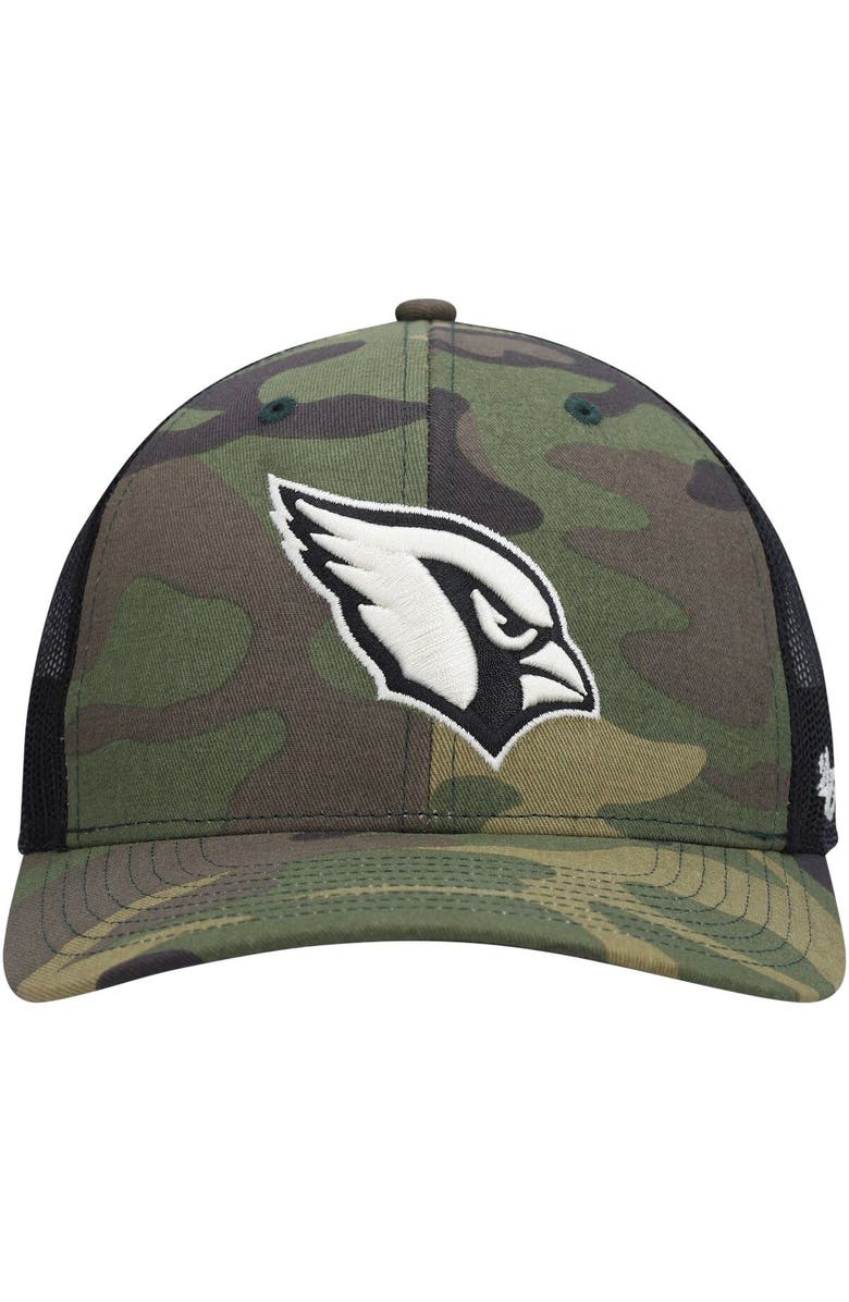 '47 Men's '47 Camo/Black Arizona Cardinals Trucker Adjustable Hat, Alternate, color, 