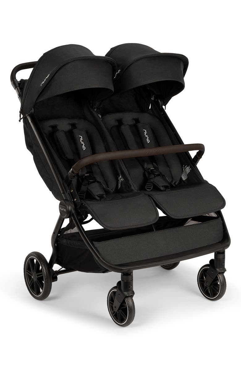 Nuna TRVL<sup>™</sup> Compact Dubl Stroller, Main, color, Caviar/ Chocolate