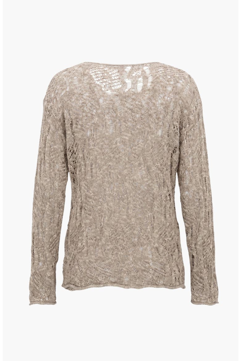 Open Knit Pullover Sweater, Alternate, color, Gray