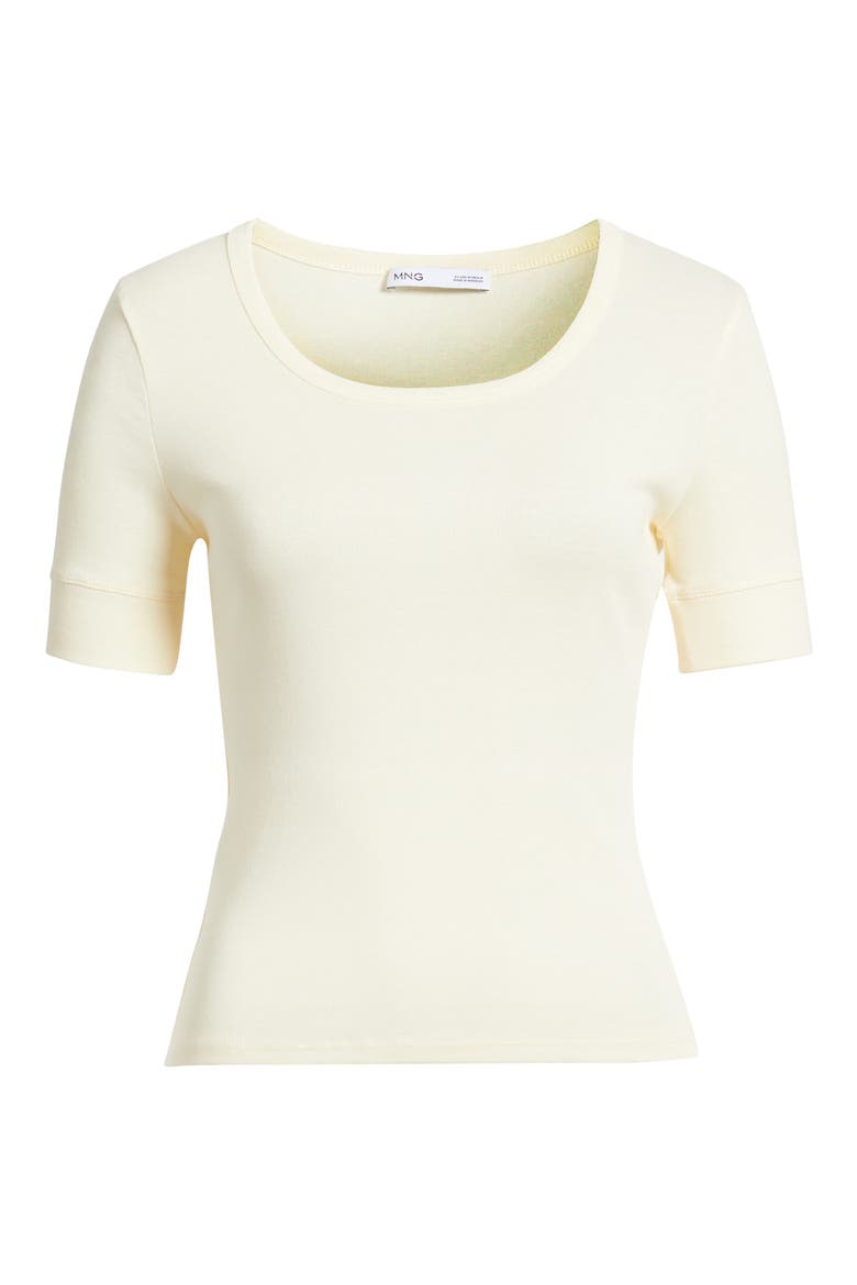 Camiseta Louise Semisheer Cotton Rib T-Shirt, Alternate, color, OFF WHITE