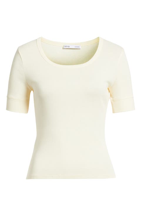 Camiseta Louise Semisheer Cotton Rib T-Shirt