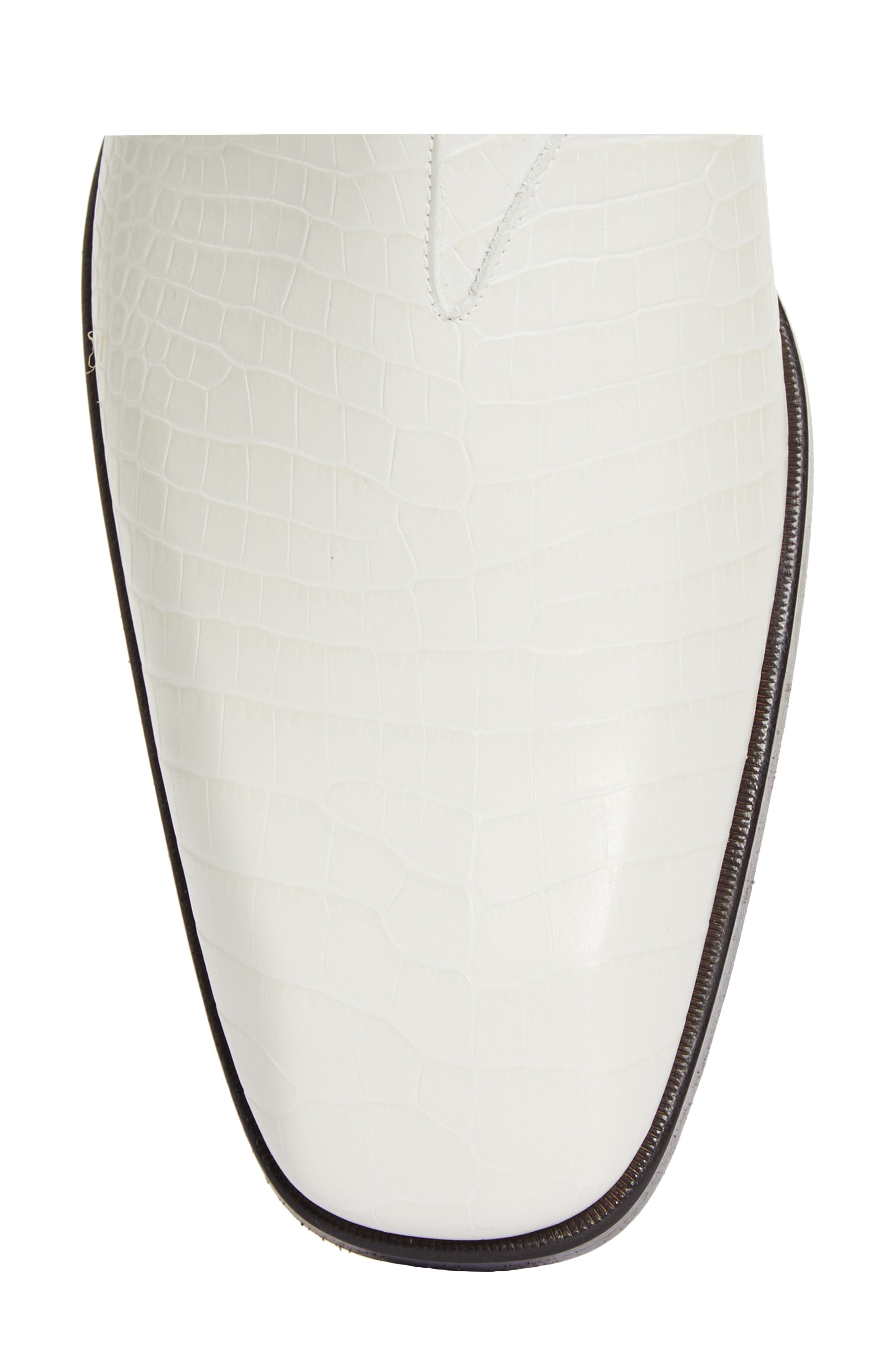 TOM FORD Bailey Croc Embossed Chelsea Boot, Alternate, color, Porcelain