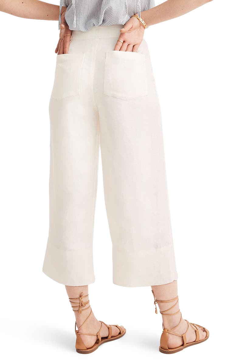 Madewell Linen Blend Wide Leg Pants, Alternate, color, 