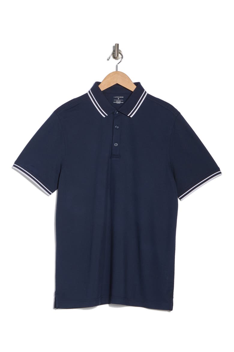 Tipped Polo, Alternate, color, NAVY BLAZER