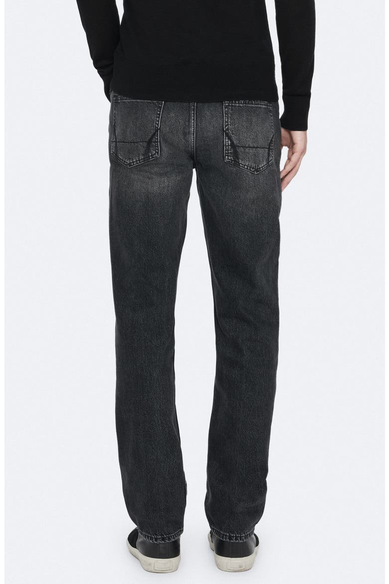 Loose Straight Leg Jeans, Alternate, color, WASHED BLACK