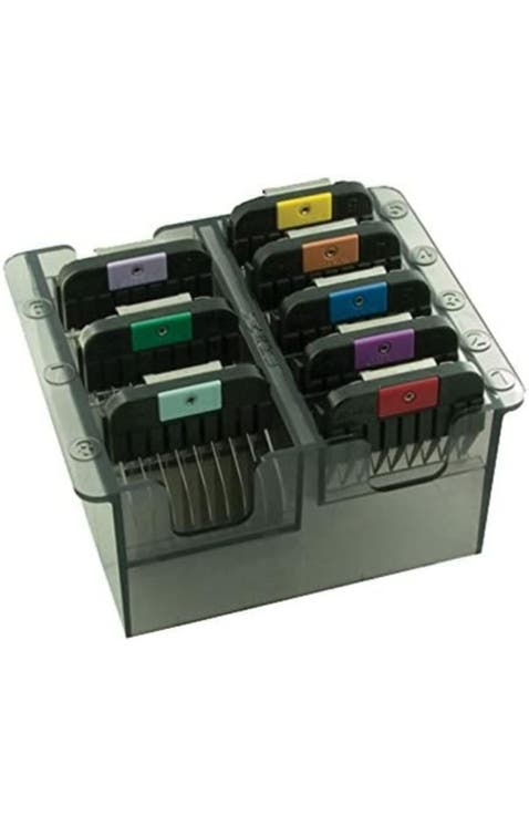 Eight Piece Color Coded Attachment Guide Comb Set