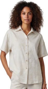 Lords of Harlech Paisley Explosion Womens Relaxed Linen Printed Shirt