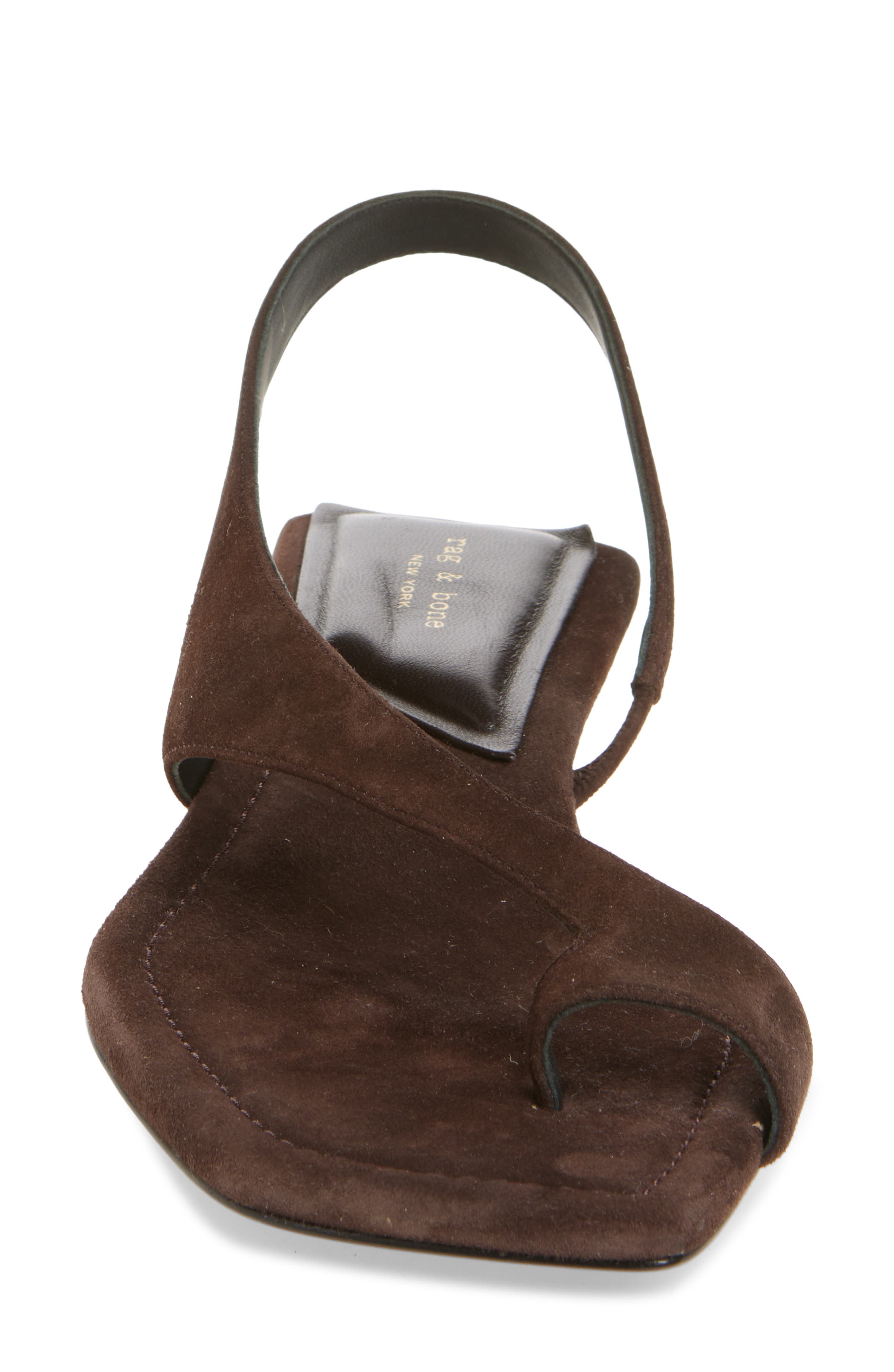 rag & bone Live Flat Sandal, Alternate, color, Dark Chocolate Suede