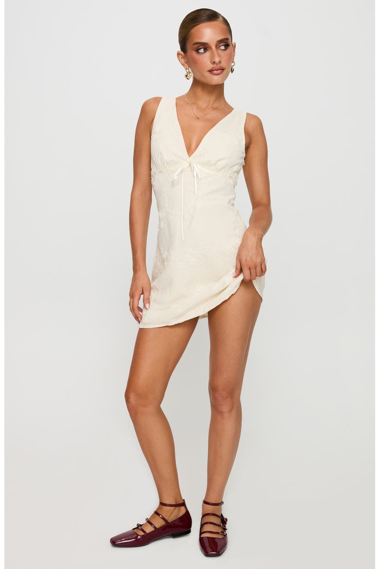 Feeling Alive Embroidered Minidress, Alternate, color, WHITE
