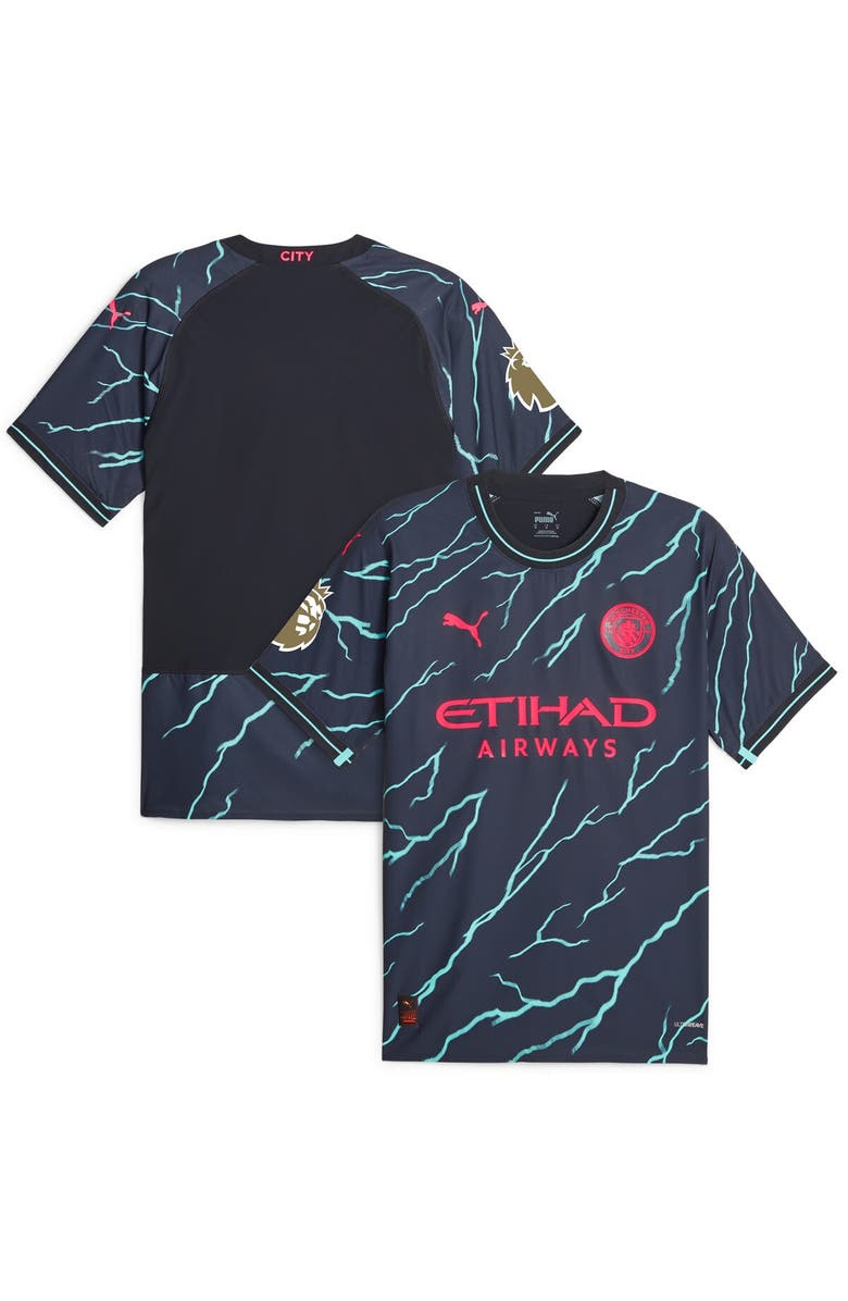 PUMA Men's Puma Navy Manchester City 2023/24 Third Authentic Jersey, Alternate, color,