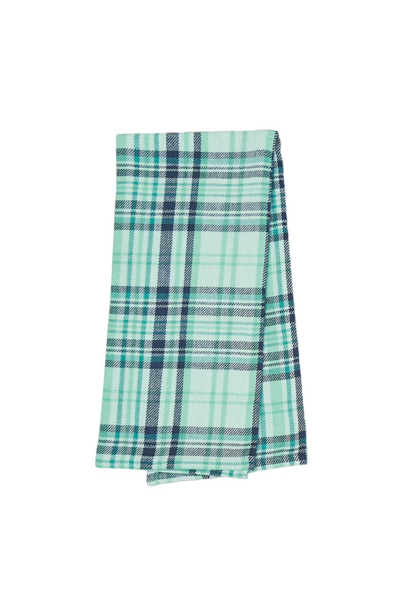 McKinley Plaid Woven Cotton Kitchen Towel, Main, color, Blue