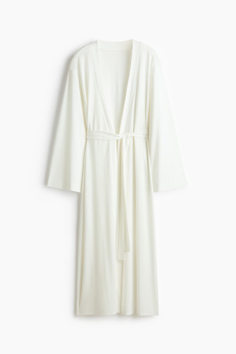 Jersey Robe, Alternate, color, White