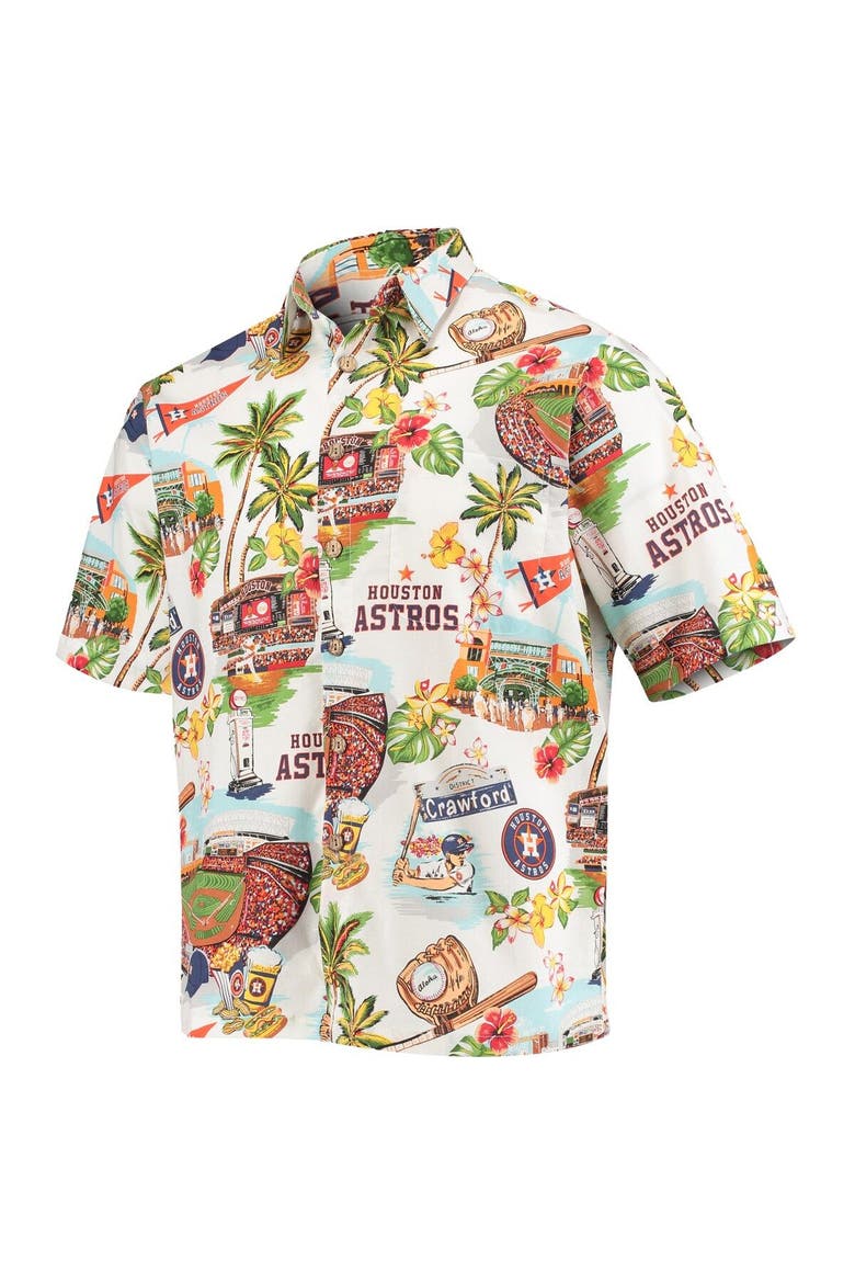 Men's Reyn Spooner White Houston Astros Scenic Button-Up Shirt, Alternate, color, White