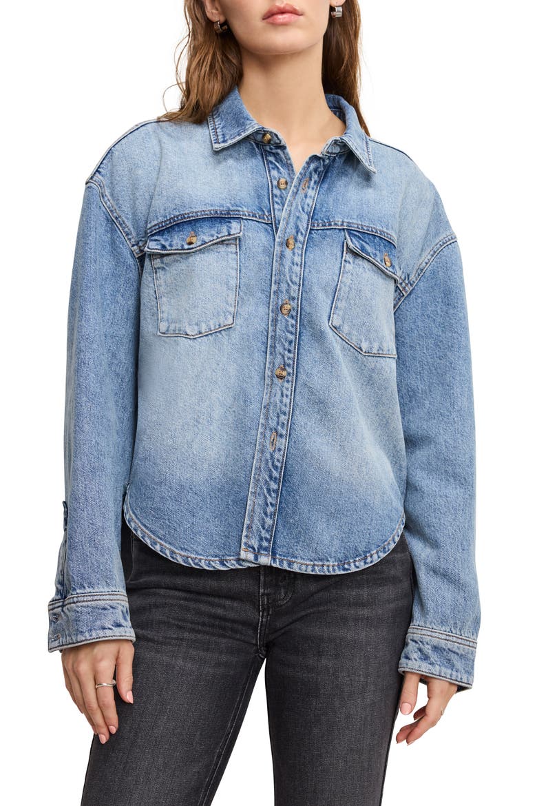 Structured Denim Shirt, Main, color, INDIGO901