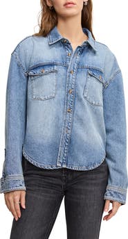 Good American Structured Denim Shirt