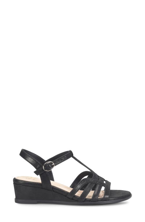 Söfft Scarlet Ankle Strap Wedge Sandal In Black