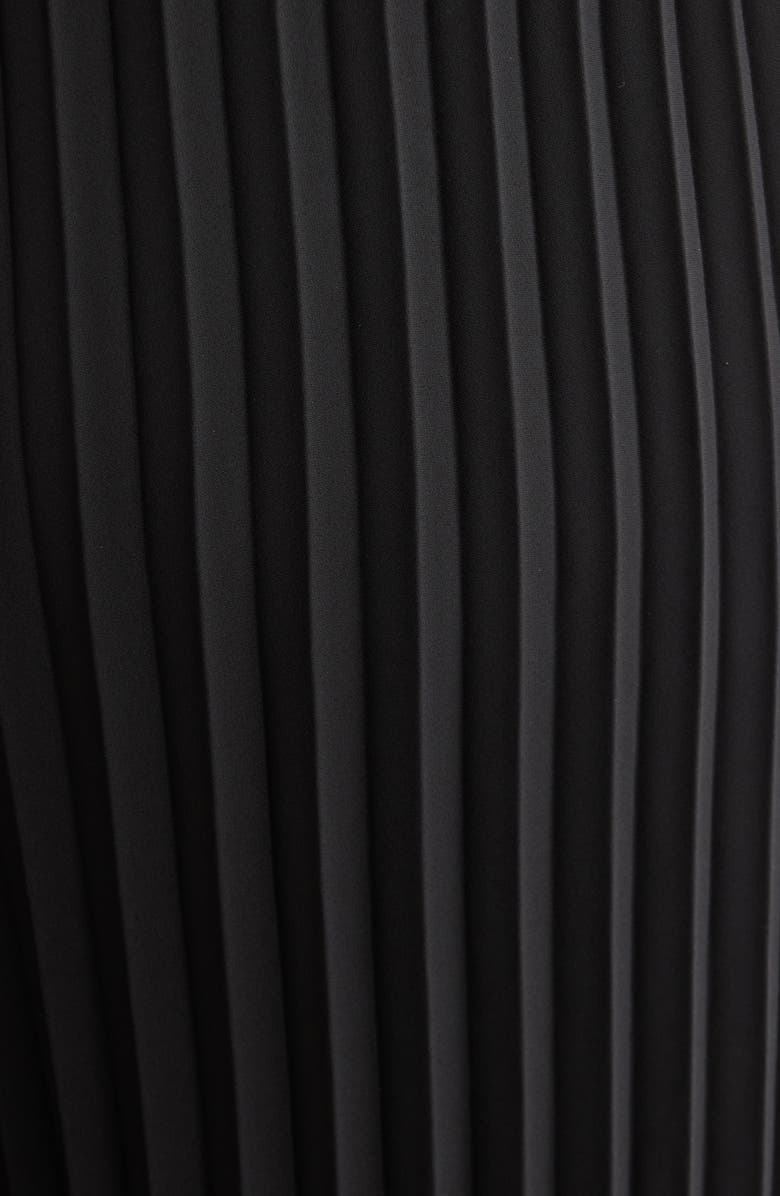 Anne Klein Pleated Pull-On Crop Wide Leg Pants, Alternate, color, Anne Black