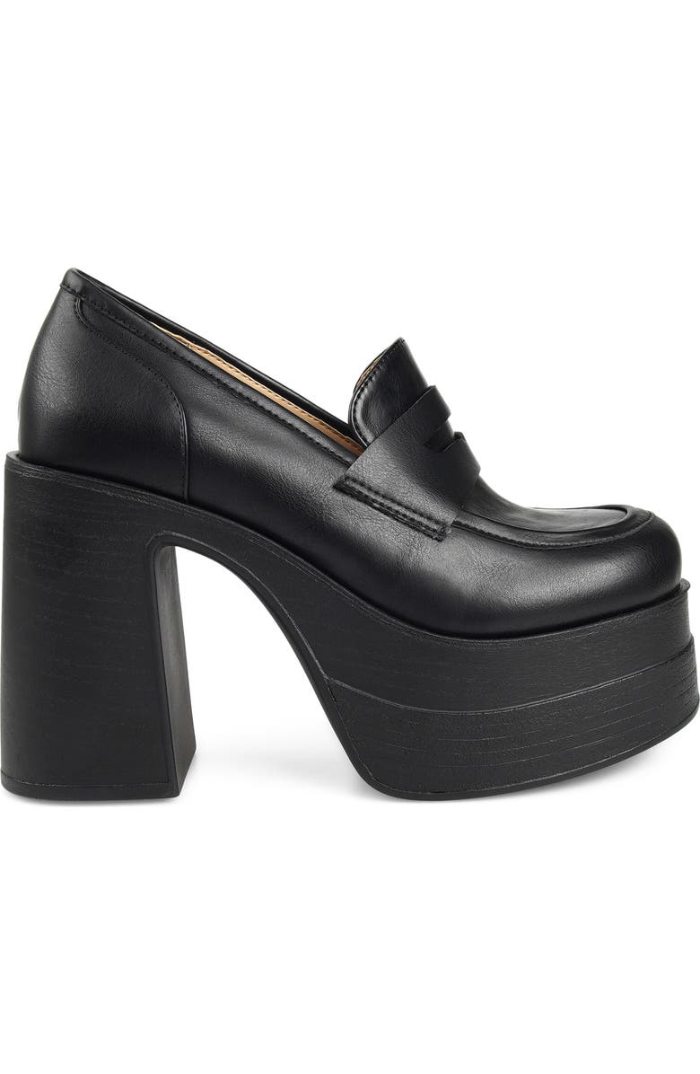 Candie's Ace Platform Pump, Alternate, color, Black Faux