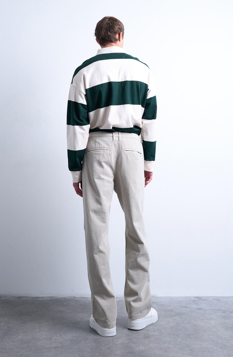 Topman Baggy Fit Pleated Cotton Twill Pants, Alternate, color, Stone