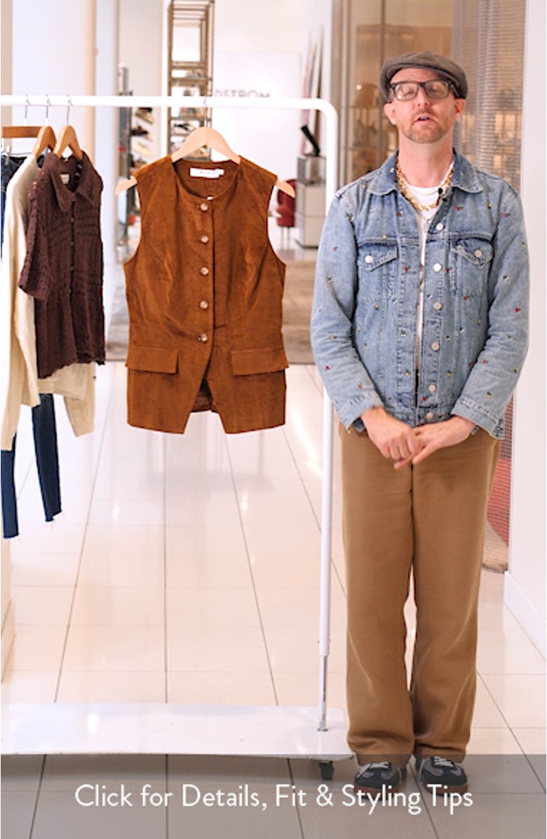Corduroy Button-Up Cutaway Vest, sales video thumbnail