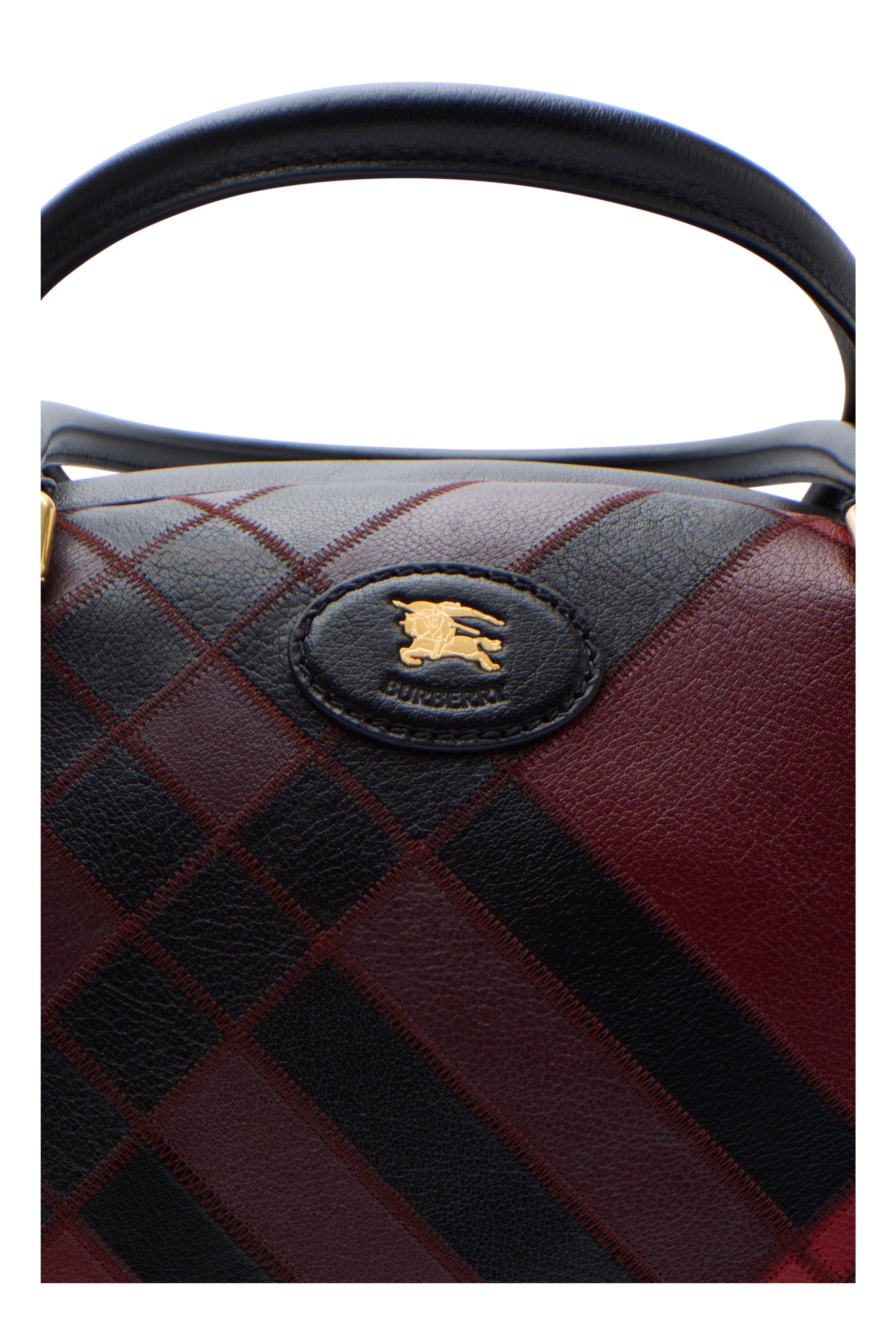 Burberry Extra Large Highlands Bowling Bag, Alternate, color, Fig Purple