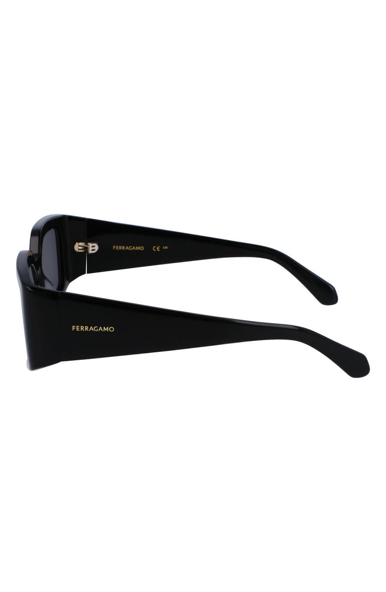 FERRAGAMO Classic Logo 54mm Modified Rectangular Sunglasses, Alternate, color,