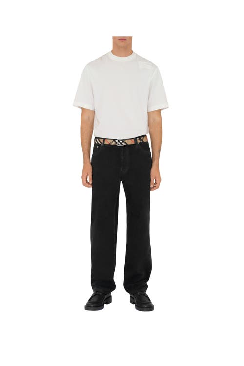 Burberry Check-pattern Belt In Sand