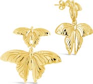 Sterling Forever Rowena Butterfly Stud Earrings