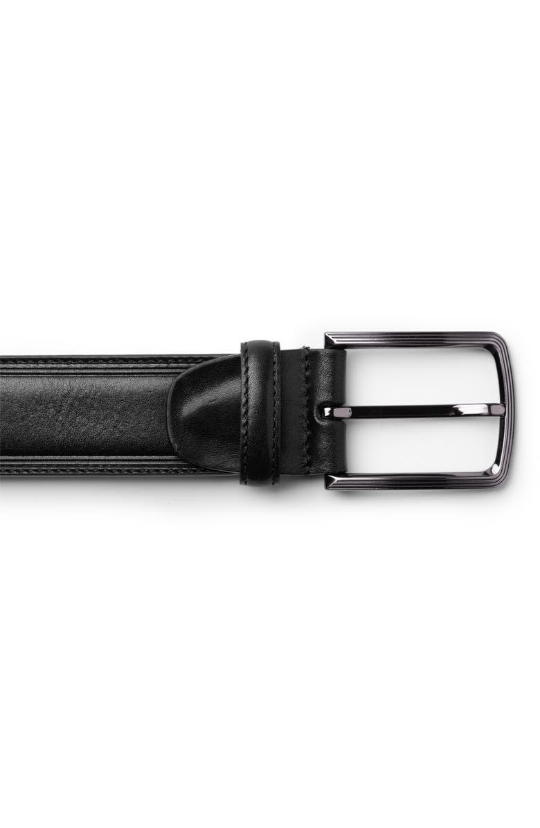 Bosca Sorento Leather Belt, Alternate, color, Black
